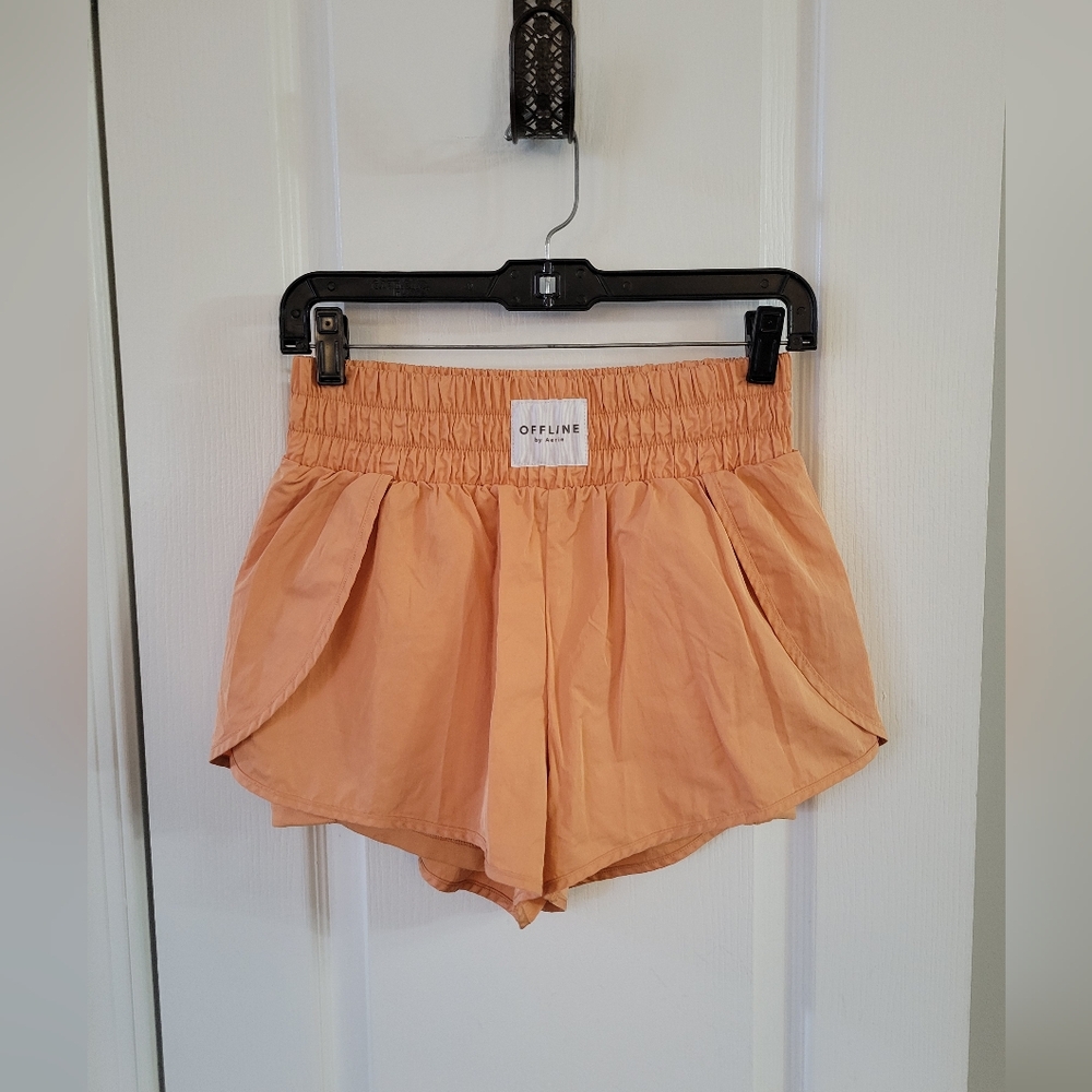 Offline by Aerie The Hugger Champ Shorts Orange Size Medium Built-in Shorts